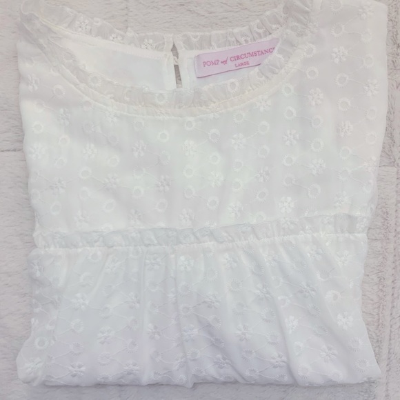 Pomp and Circumstance lace blouse Size L - Picture 4 of 5